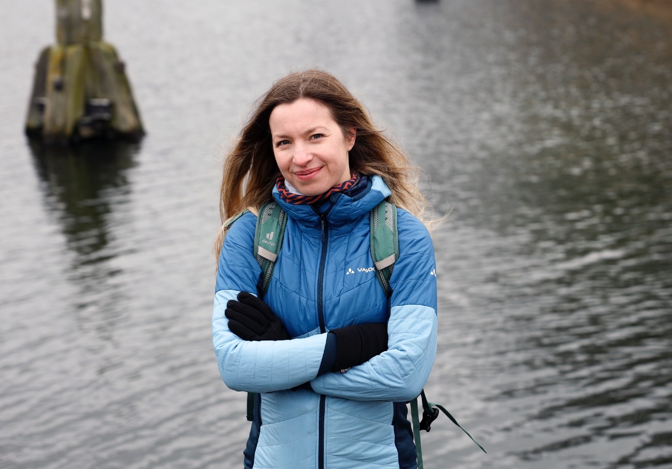 Lisa Bouwman op het strand