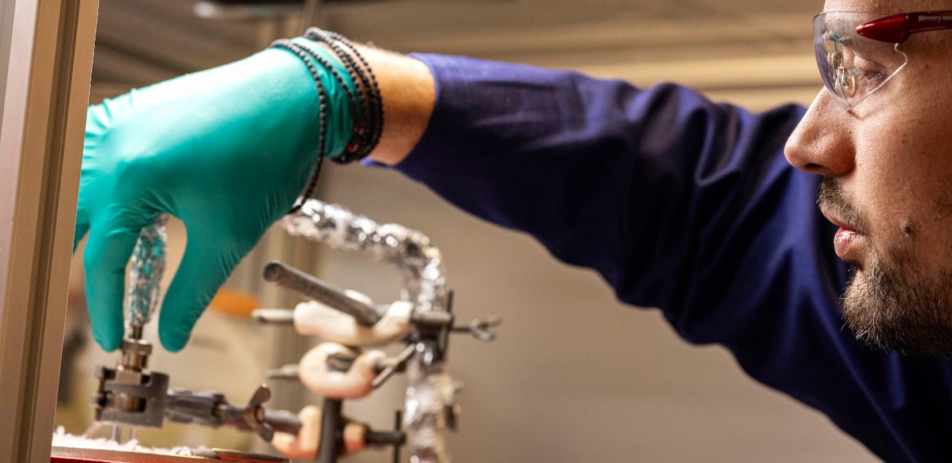 waterstof-opstelling in het lab