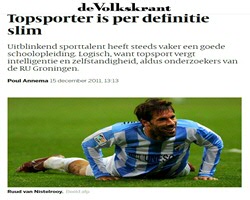 Article Visscher for De Volkskrant