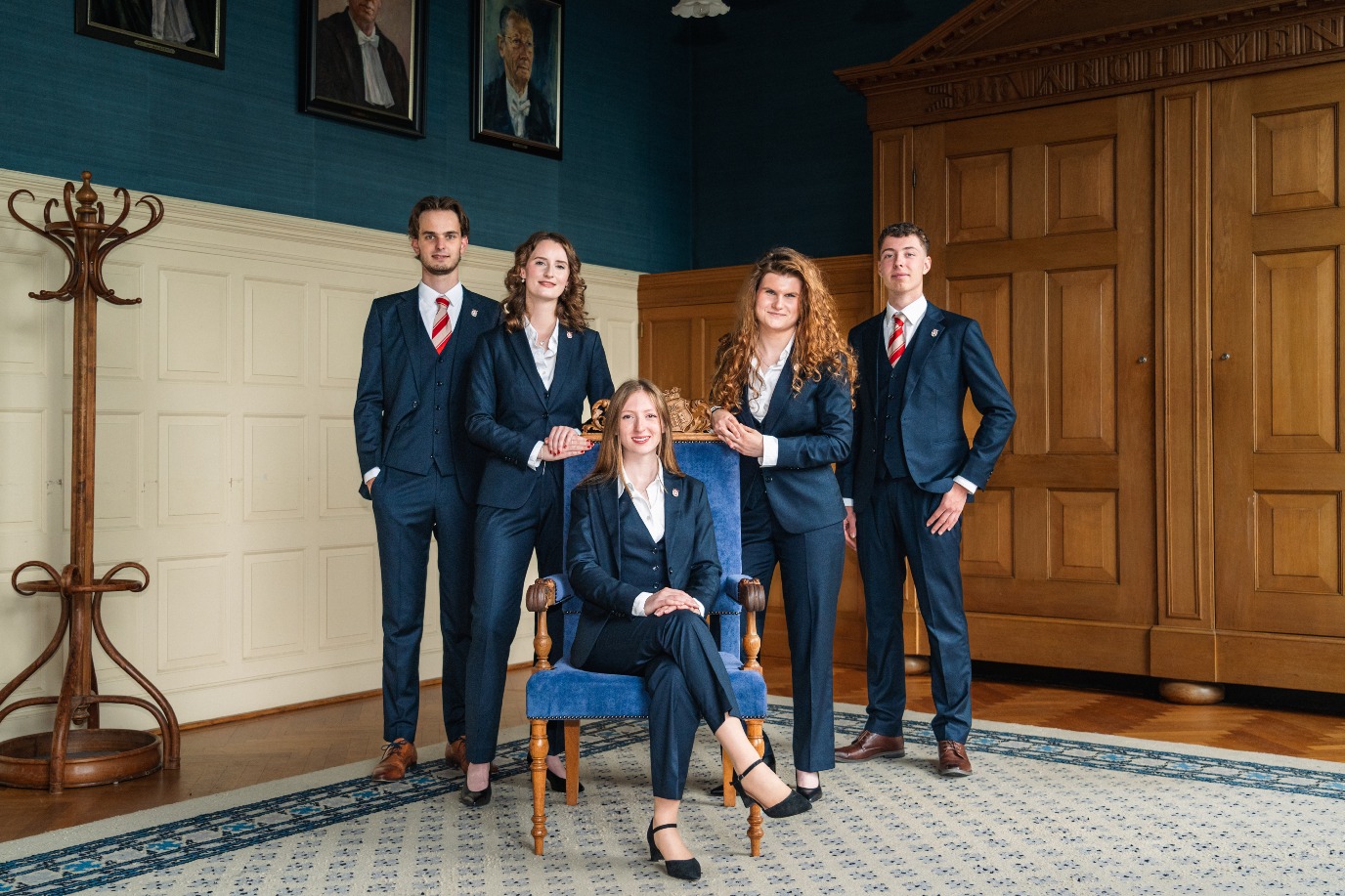 v.l.n.r. Reinout Nederlof, Ariadne Prein, Nicole Puchel, R&oacute;zsa Kremer en Jarno de Weerd