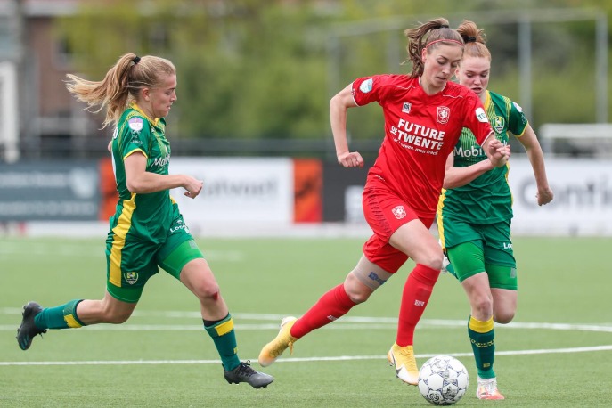 Suzanne Giesen in actie in de kampioenswedstrijd