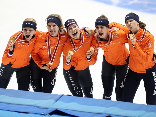 Xandra Velzeboer met de gouden ploeg