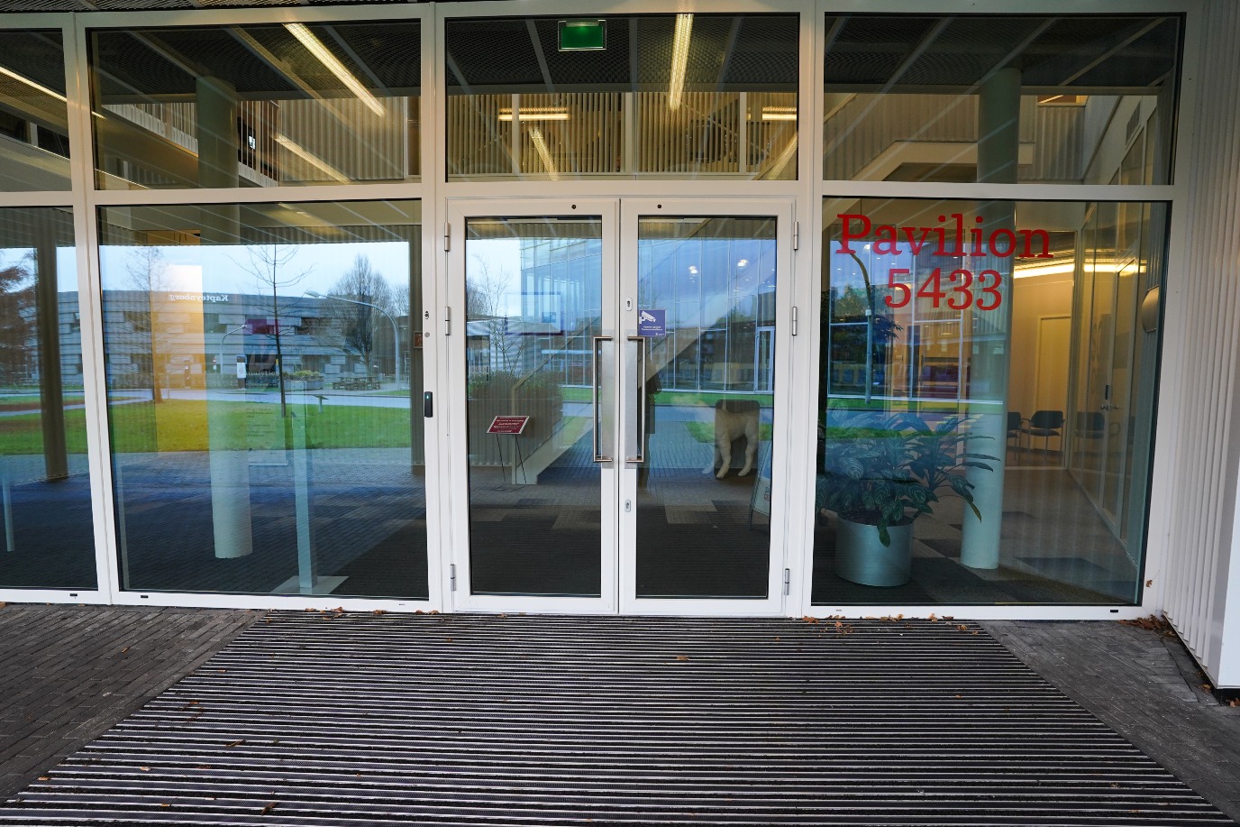 Main entrance with automatic sliding doors