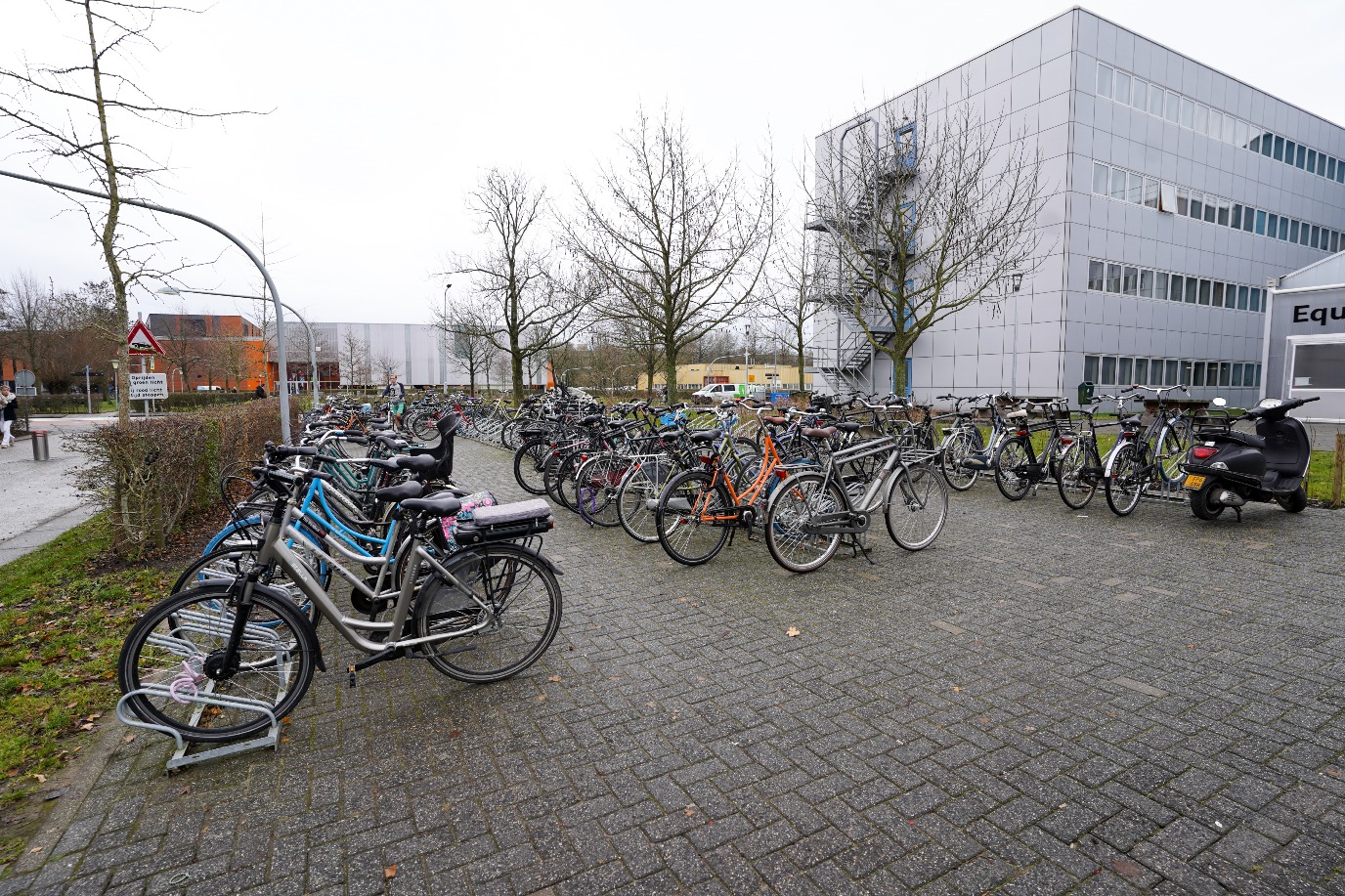 Bicycle parking place on site