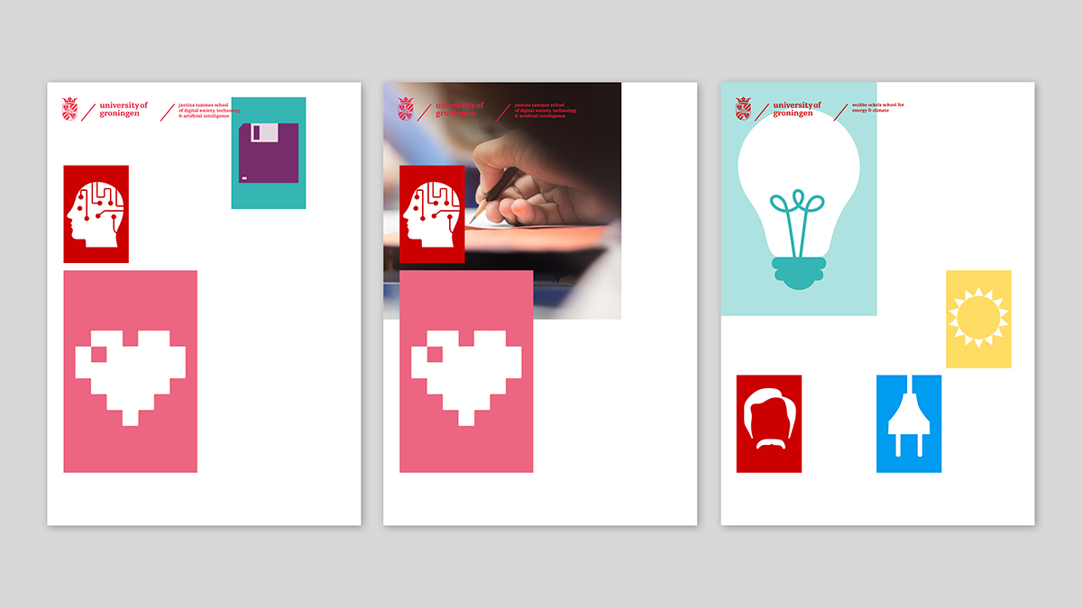 Do not place illustrations in the logo area