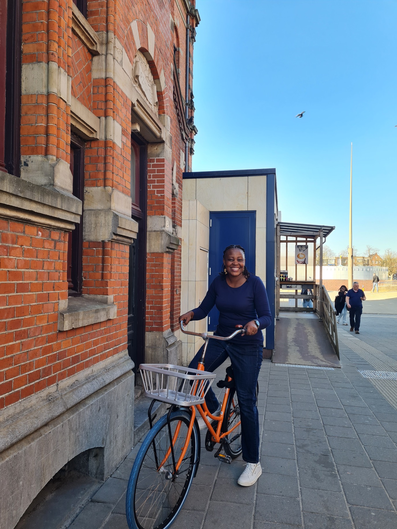 Dr. Ndugga on a bike