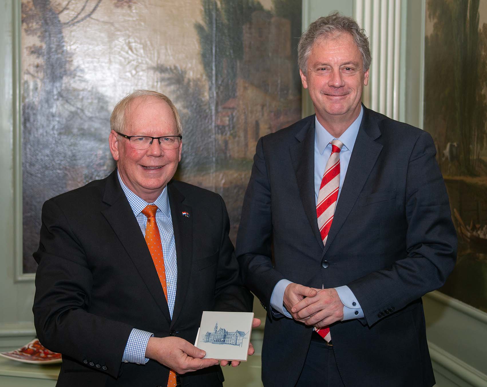 Ambassador Mr Matthew Neuhaus and Rector Magnificus Prof Elmer Sterken