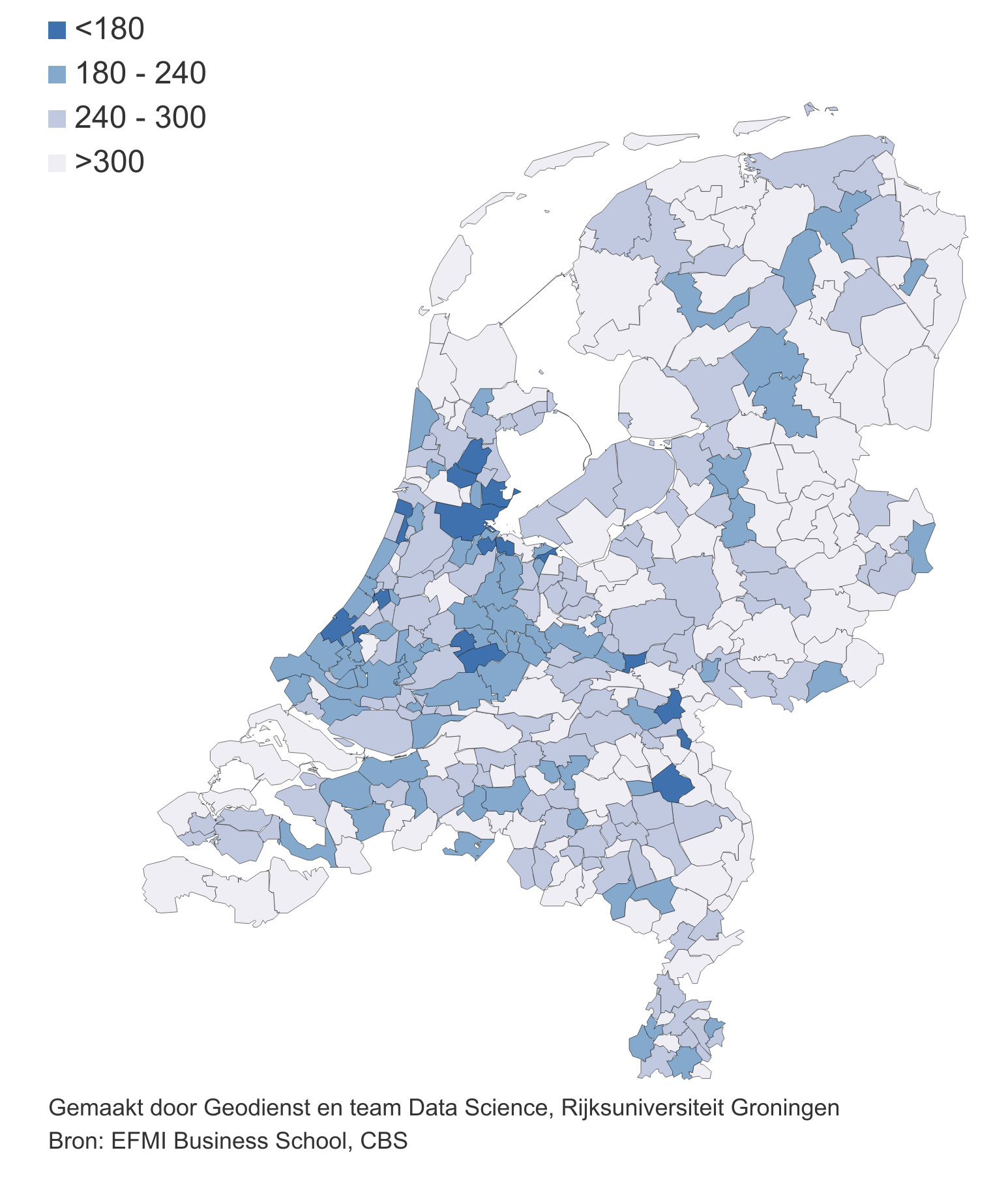 Minuten dat een huishouden kan winkelen