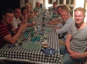 Diner met RUG stagiaires, zomer 2015