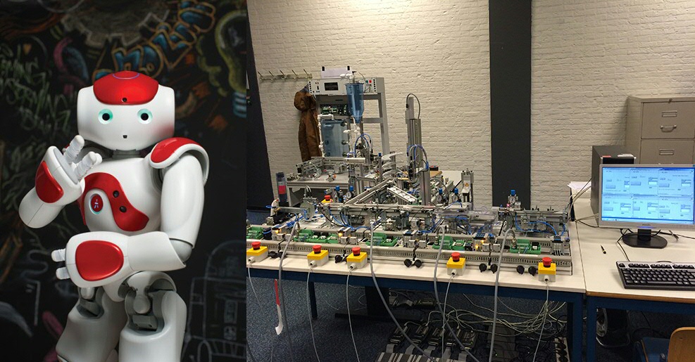 Nao Evolution robot en de fabrieksstraat