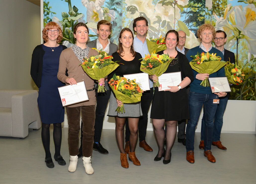 f.l.t.r. Joke van der Mark (JSM), Marlies Ketelaar, Jan Brouwer, Willemijn van Rijt, Olaf Geerse, Ryanne Hijmans, Gerbrand Visser (UEF), Joost Hoft and Andries Groen.