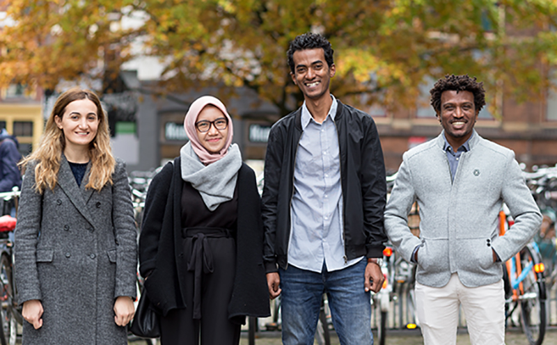 From left to right: Nato Rubanovi, Tania Benita, Monieb Abdelrahman Mohammed Ahmed and Yeshiwas Belay.