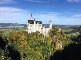 Neuschwanstein Castle view from Marys Bridge