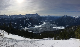 View from Wank towards Garmish-Partenkirchen