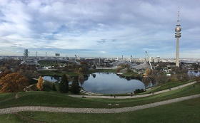 View from Olympic Hill towards Olympic Park Munich