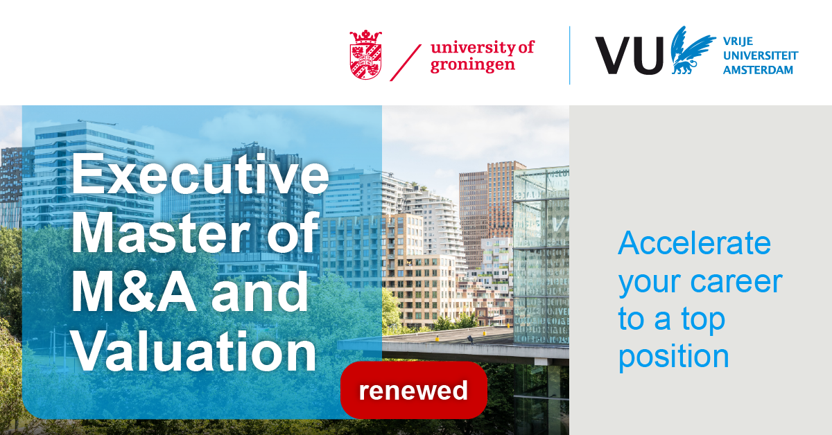 Accelerate your career to a top position with the Executive Master of M&A and Valuation