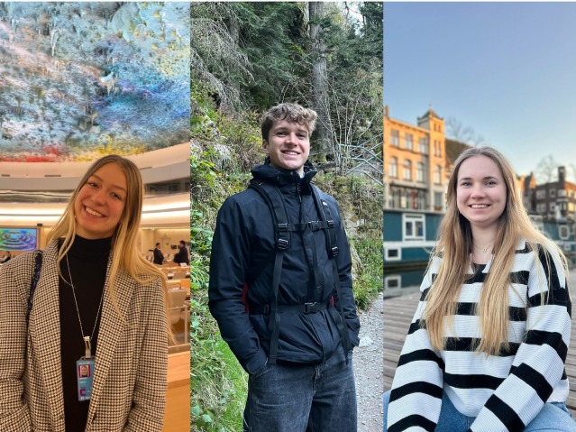 From left to right: Marlen, Ewan and Charlotte