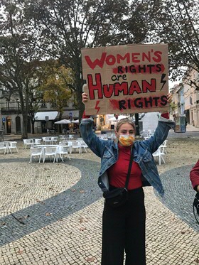 The activism lives. This was during a strike against the new Polish abortion law.