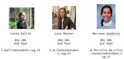 GRL Programme Committee 2020-2021: Lotte, Lena, Mariana