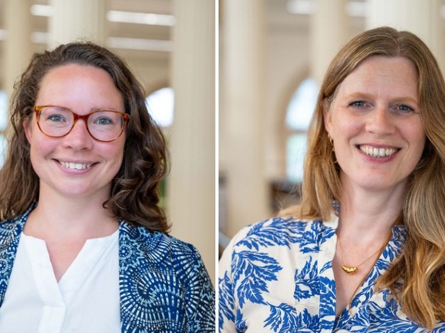 Study advisors Hieke Hoekstra (l) and Maaike Moltzer (r) at Campus Frysl&acirc;n