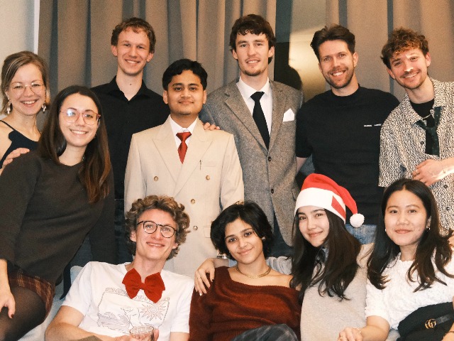 Brigitta (right corner down) and her Campus Fryslân friends