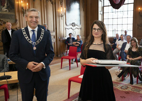 The mayor of Leeuwarden, Sybrand van Haersma Buma & Dr. Angela Greco