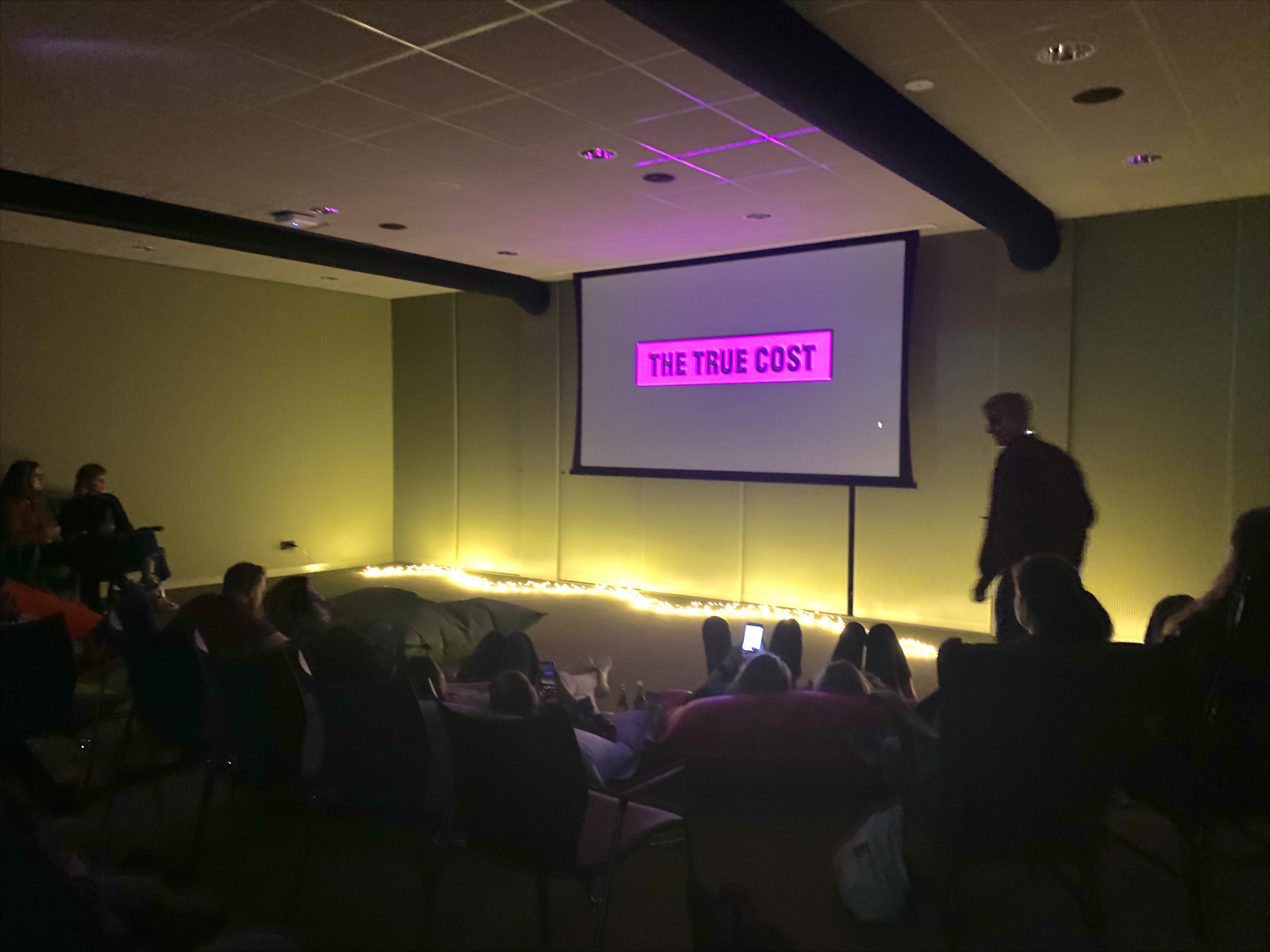 Students watching the True Cost