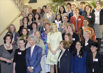 HRH Princess Máxima, Minister Plasterk and the Rosalind Franklin Fellows