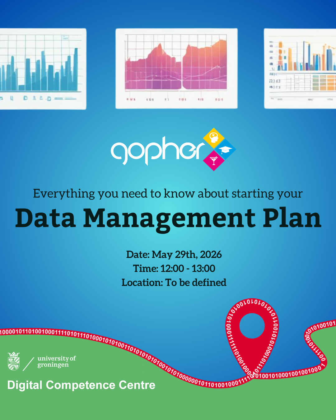 Promotional poster of the GOPHER-DCC Data management workshop