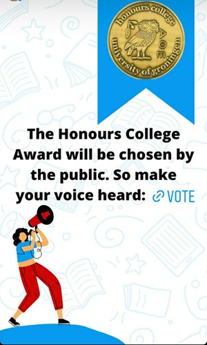 Vote now for the University of Groningen's Best Practice in Teaching & Learning Award!