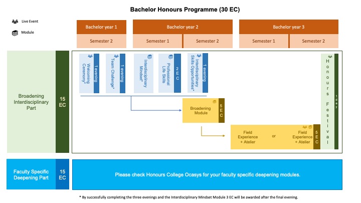 Honoursprogramma Overview Chart