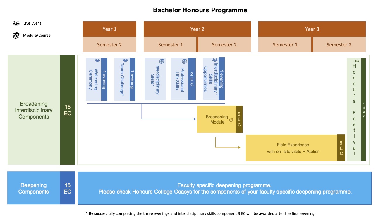 Honoursprogramma Overview Chart
