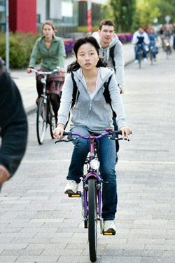 Girl on bike