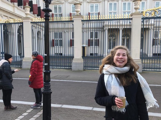 Danique at the Royal Palace in the Hague