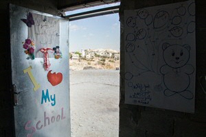 school door with ¨I love my school¨