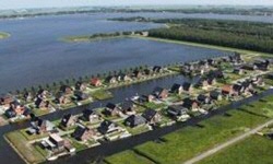 Houses next to a lake