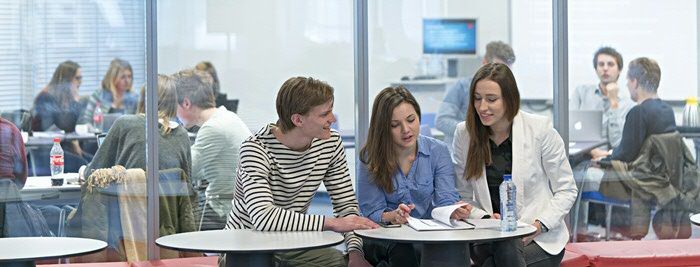 group of students working