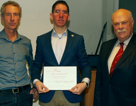 Maxim Laurijssen with his award