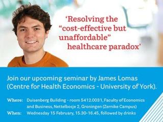 James Lomas of the University of York's Centre for Health Economics visited the Faculty of Economics and Business in February