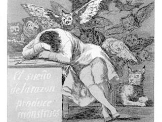 Francesco de Goya, El sueño de la razón produce monstruos, Source: wiki commons