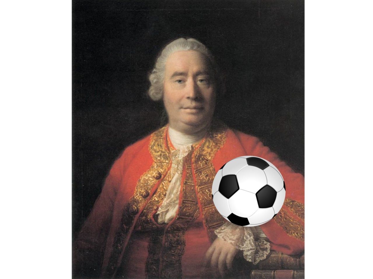 David Hume by Allan Ramsay (plus football)