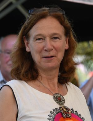 Inge Hutter tijdens haar afscheid van de faculteit in juli 2015 (foto: archief FRW)