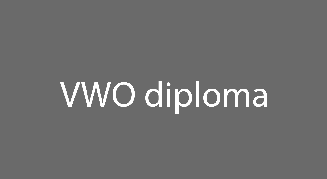 Met een VWO diploma