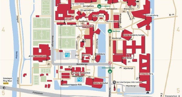 Zernike Campus plattegrond