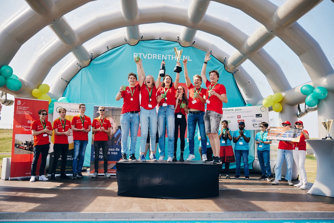 Het winnende team | foto: RDW/Self Driving Challenge