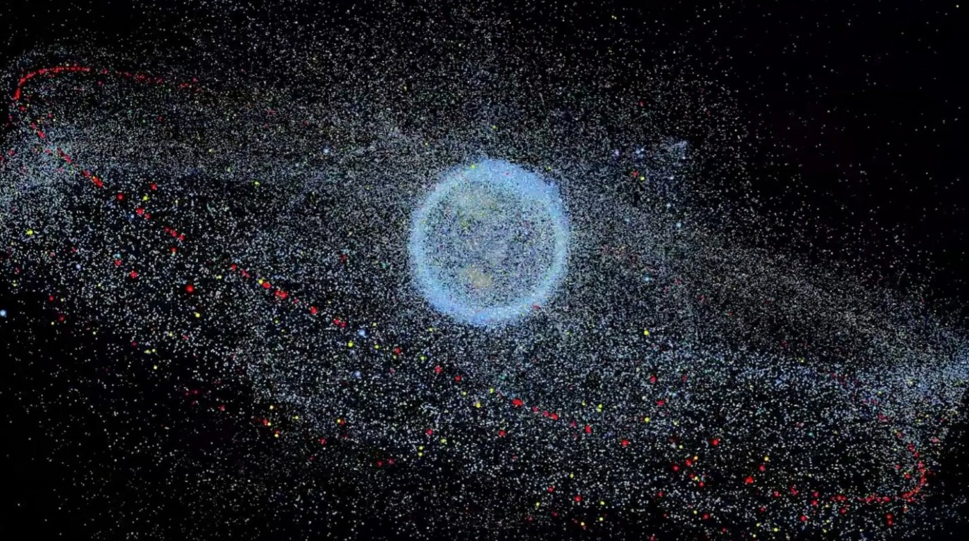 Verdeling van ruimtepuin in een baan rond de aarde. Bron: Europees Ruimteagentschap (ESA), 2019