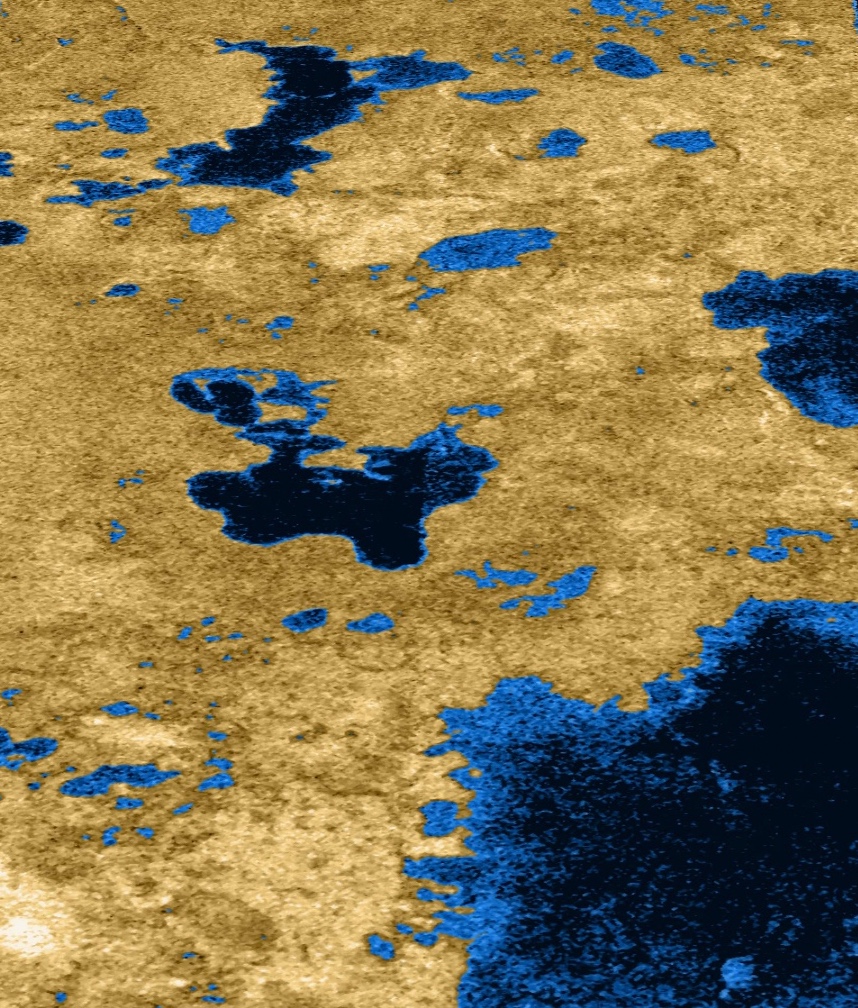 Vloeibare meeren op Titan
