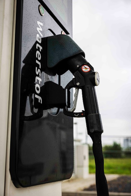 Een waterstoftankstation (detail)