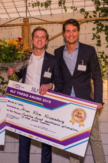 Winnaar Bram Klein Kranenbarg (links) op de Service Logistics Summit