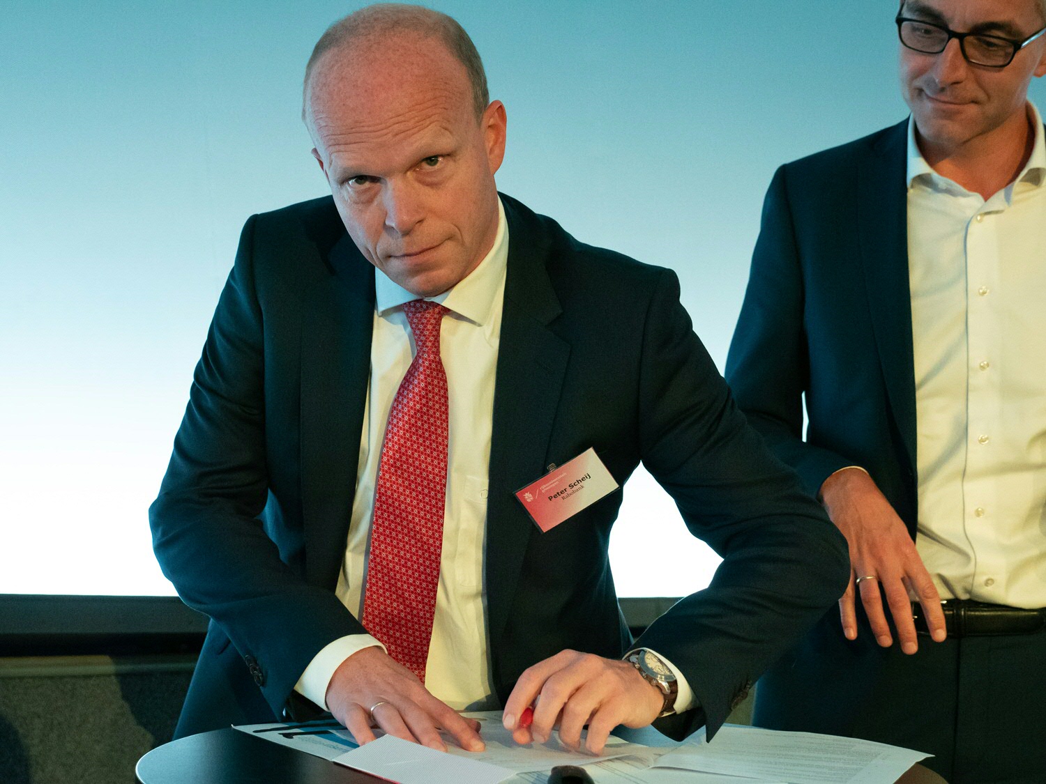 Ondertekening contract Rabobank – GDBC (Peter Scheij – Peter Verhoef)